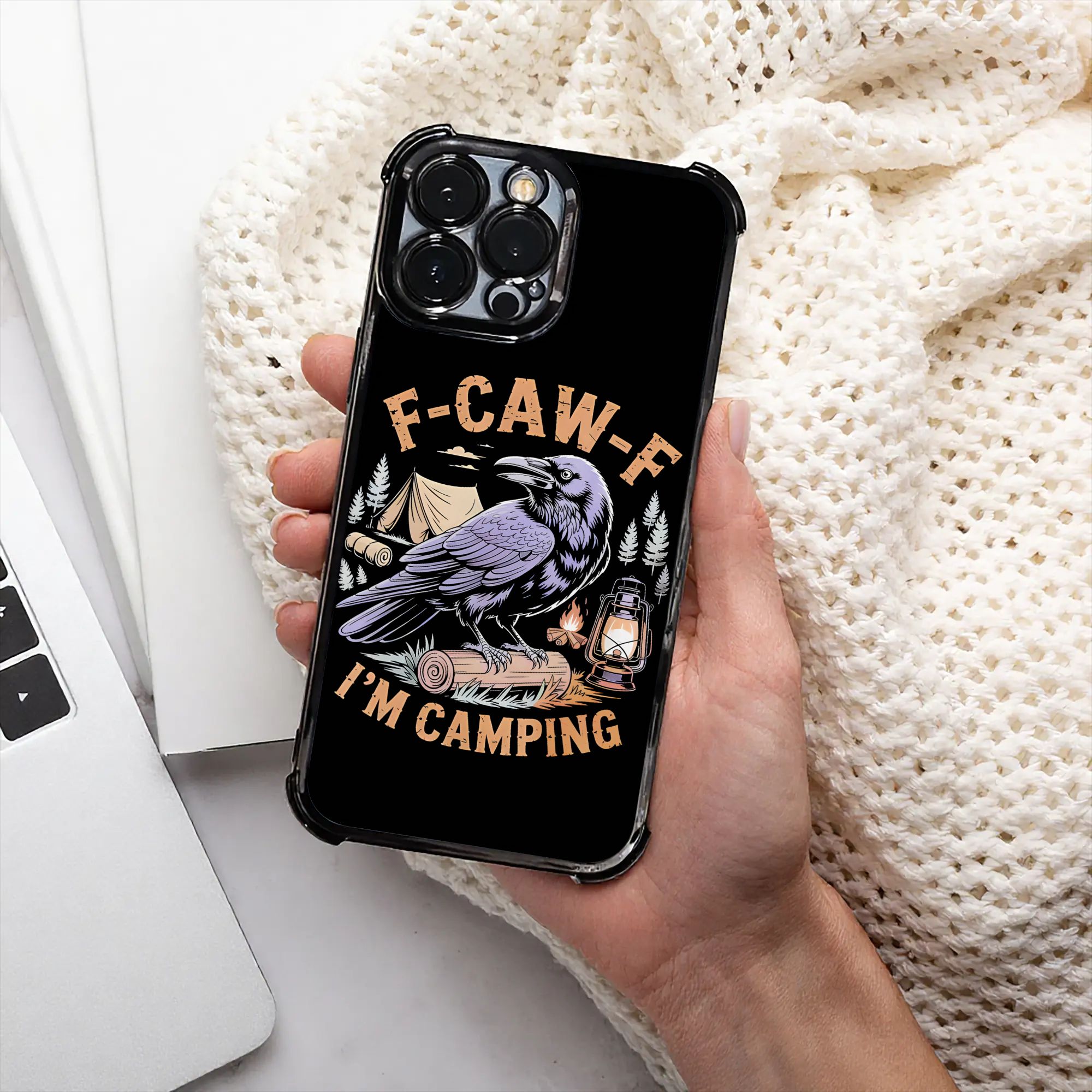 Phone Cases Funny - Capa de Telefone Engraçada com Corvo
