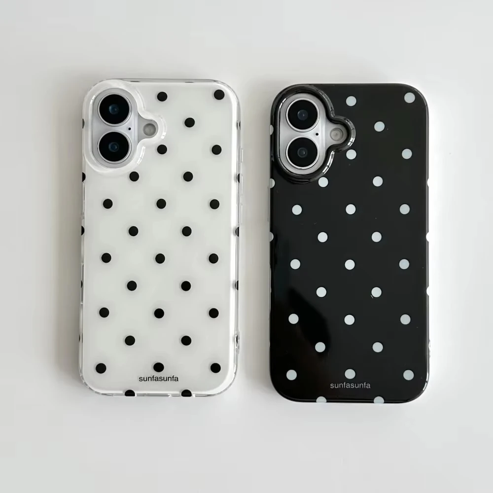 Phone Cases Green - Minimalista preto e branco bolinhas caso