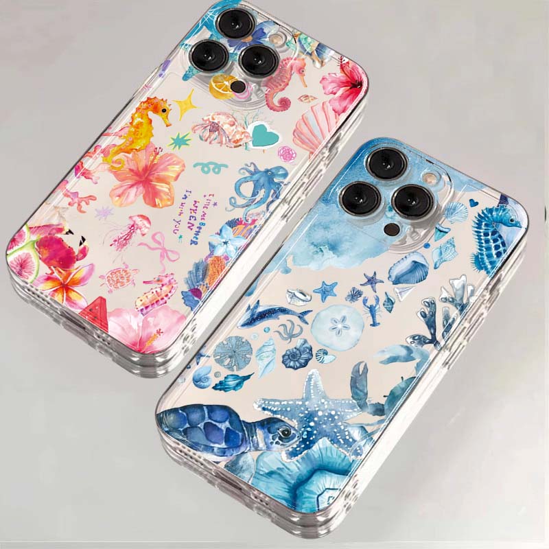 Phone Cases Samsung S25 Fe - Verão dos desenhos animados tartaruga padrão