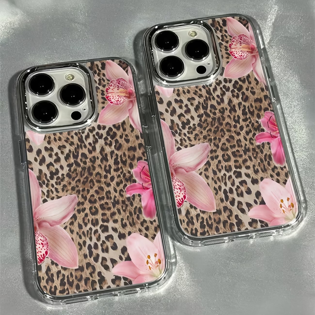Phone Cases Best - Capa Transparente com Estampa de Leopardo