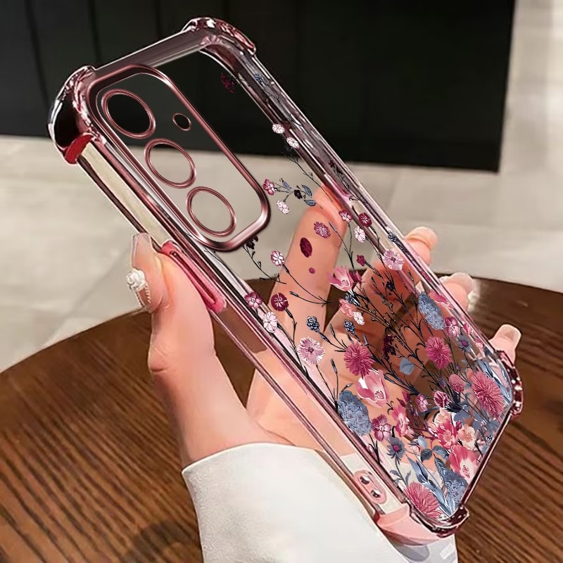 Phone Cases Samsung S25 Fe - Capa de Telefone com Borda Eletroplaqueada