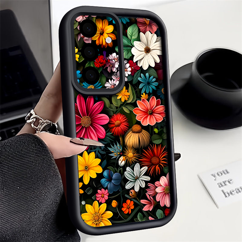 Phone Cases Galaxy A17 - Capa com Padrão de Flores Coloridas