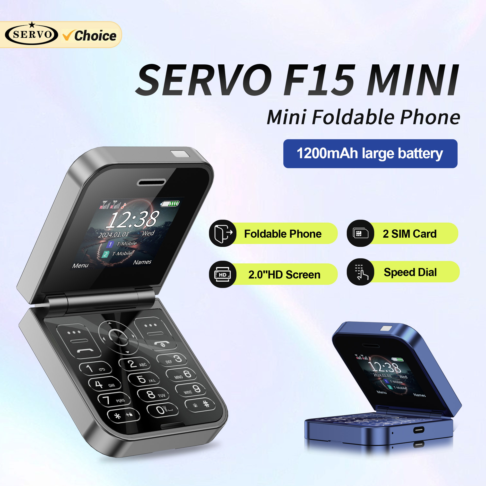 Phone Cases Verizon - Servo f15 mini pequeno flip telefone
