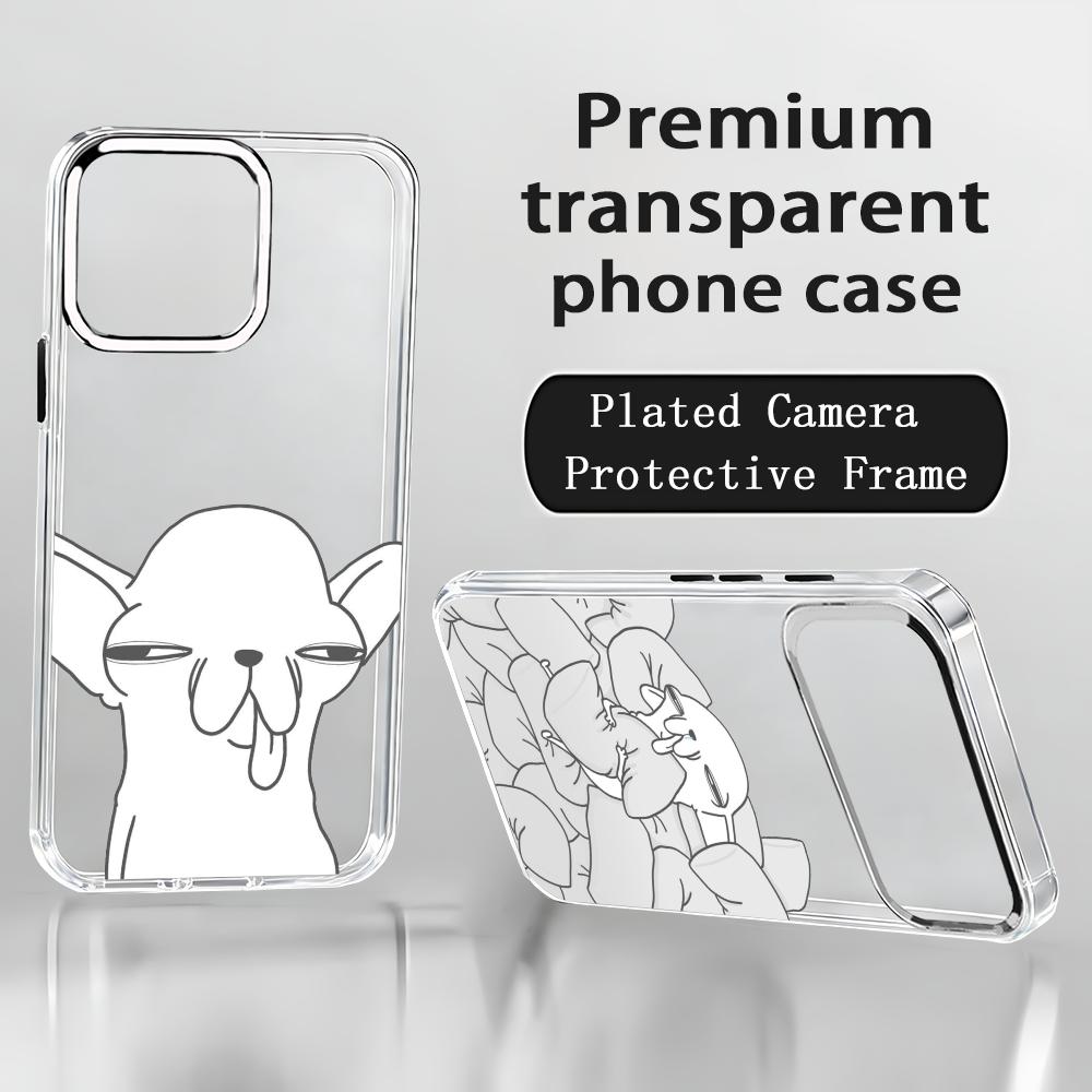 Phone Cases Funny - Capa de Celular Transparente com Botão