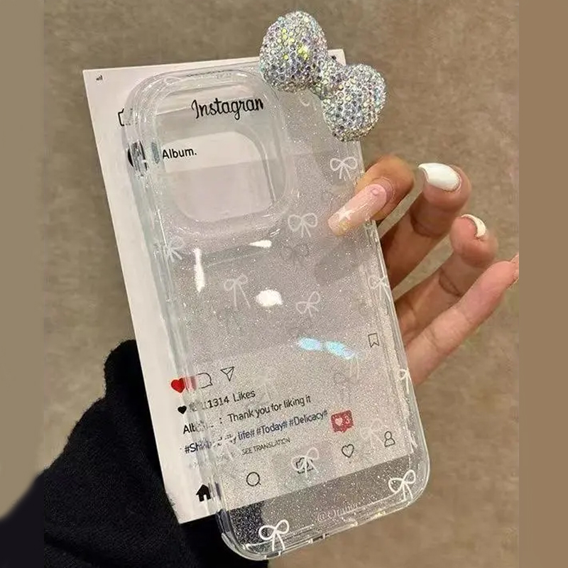 Phone Cases Best - Luxo espumante pó 3d cheio de