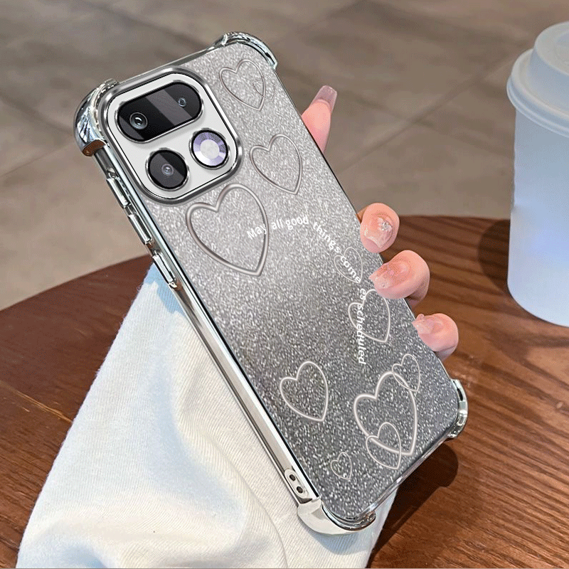 Phone Cases Realme - Capa protetora com revestimento brilhante para