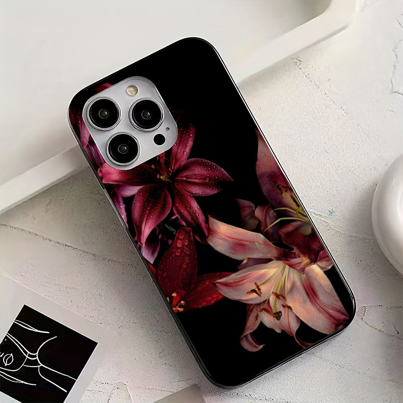 Elegante flor de lírio vermelh - Phone Cases Cool avaliação e preço