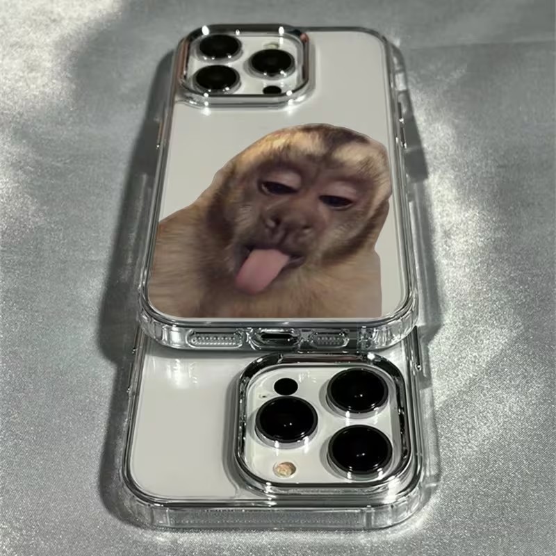 Língua colando macaco caso de  - Phone Cases Best avaliação e preço