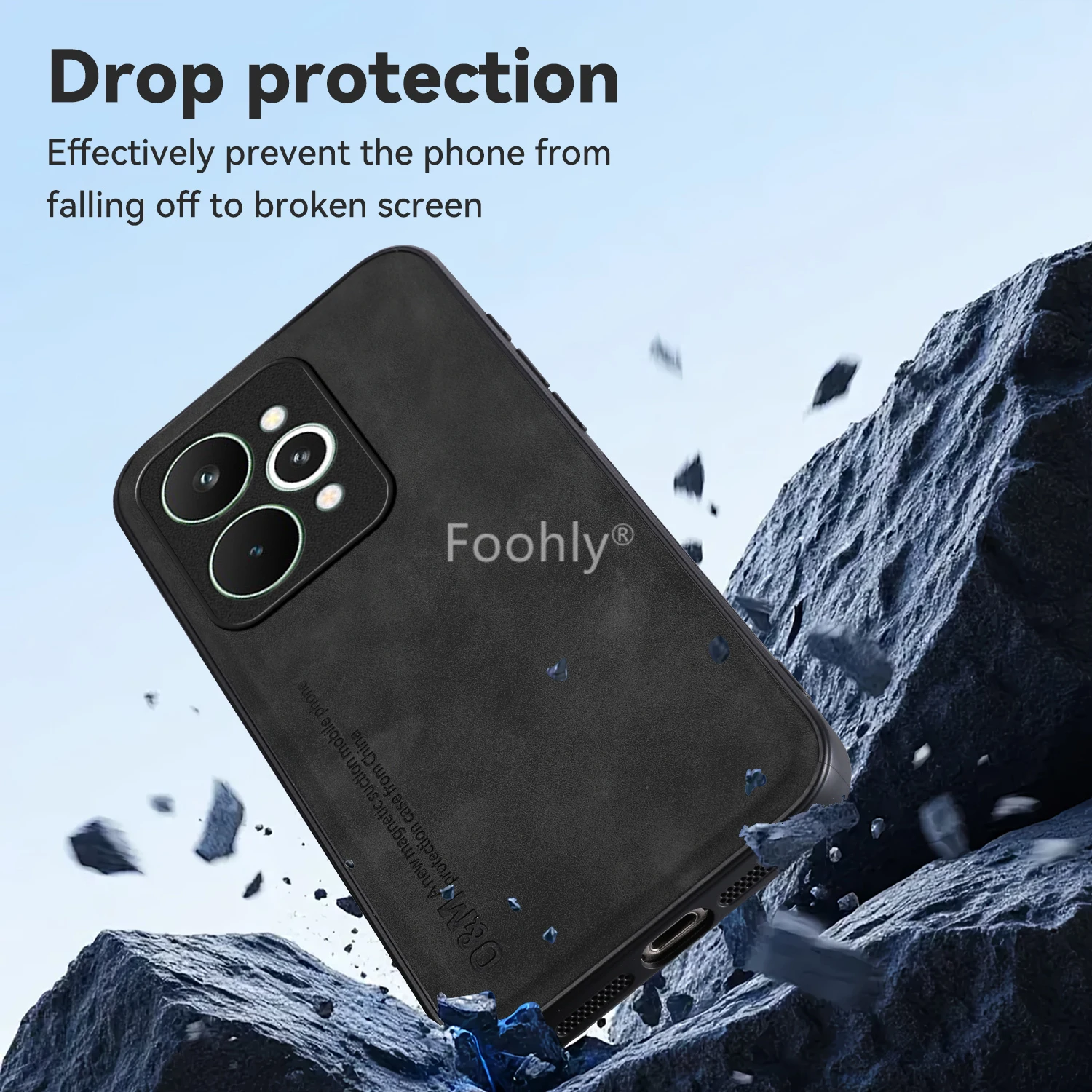 Capa magnética de couro nubuck - Phone Cases Realme avaliação e preço