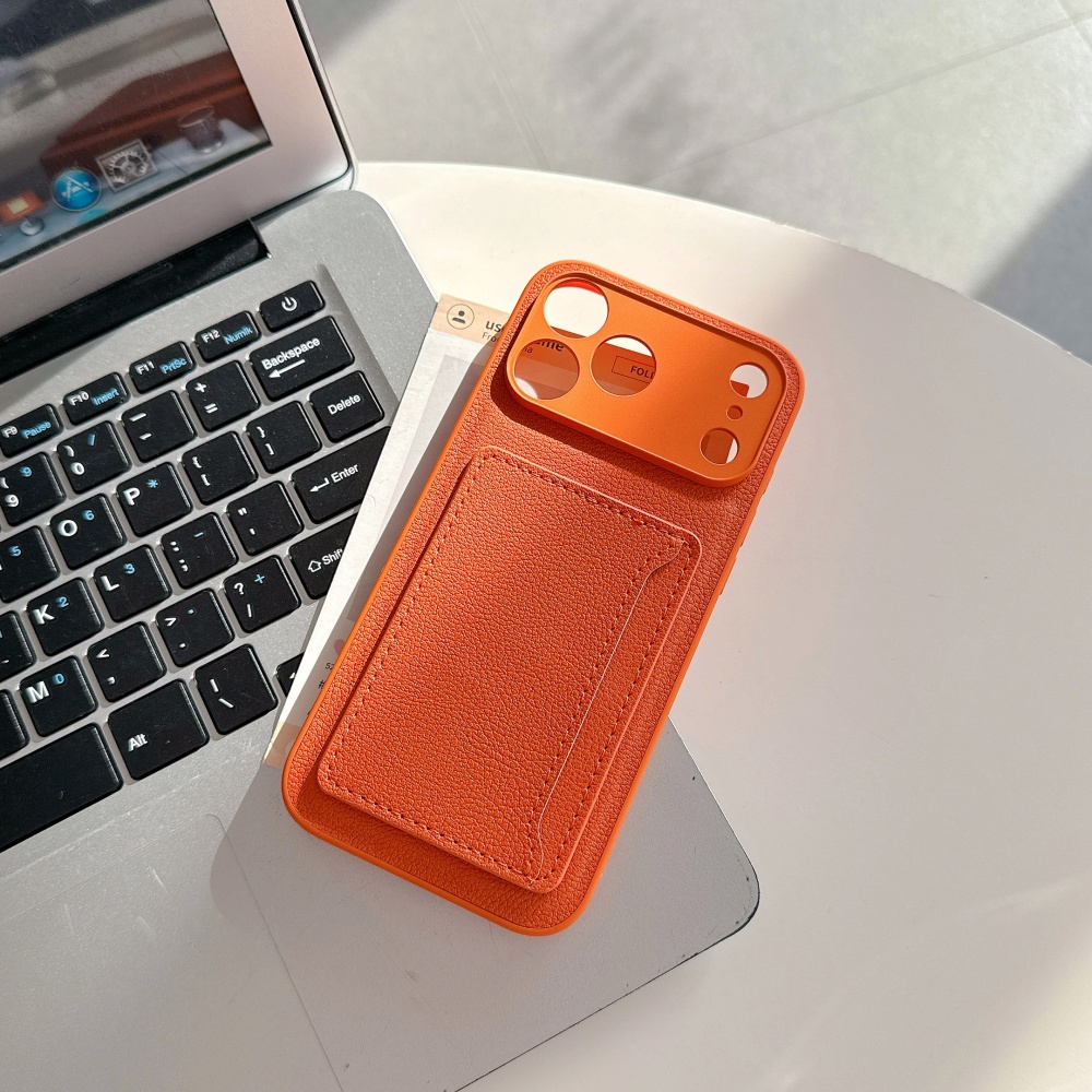 Luxo avançado laranja couro in - Phone Cases Orange avaliação e preço