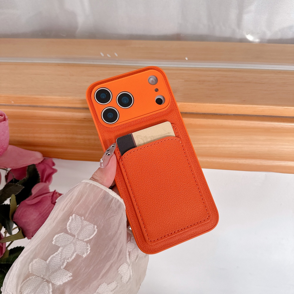 Luxo avançado laranja couro in - Phone Cases Orange avaliação e preço