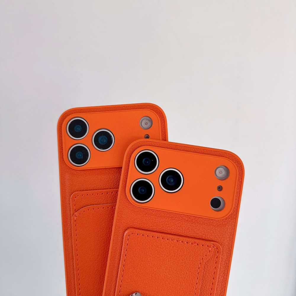 Luxo avançado laranja couro in - Phone Cases Orange avaliação e preço