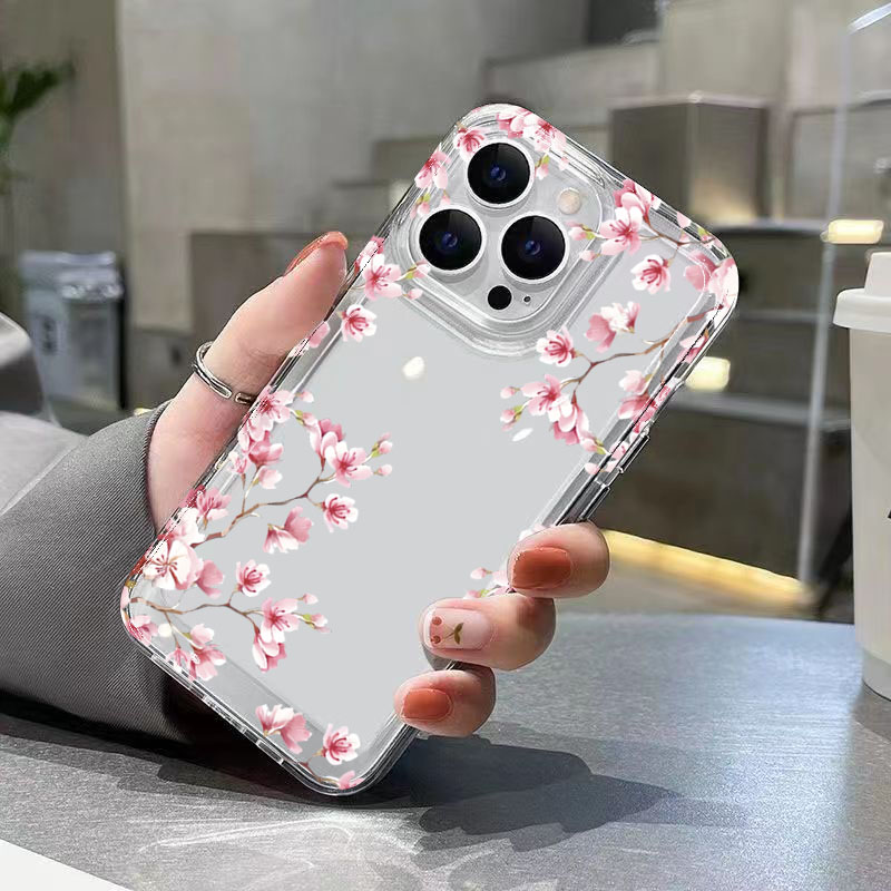 Rosa flor design transparente  - Phone Cases Best avaliação e preço