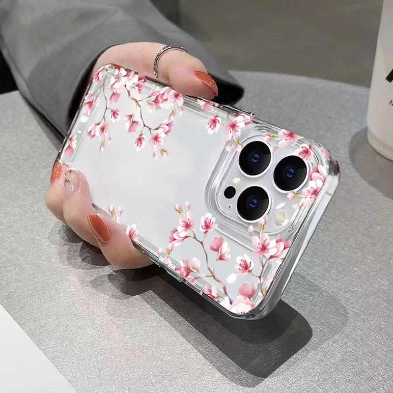 Rosa flor design transparente  - Phone Cases Best avaliação e preço